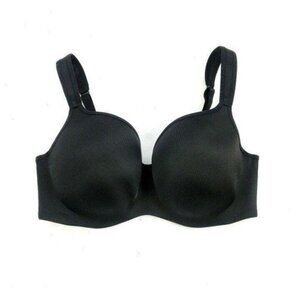Cacique Lane Bryant Women Bra Smooth Balconette Underwire Plus Size 46F Black